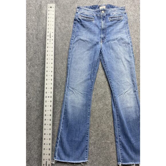 Mother Jeans Womens 27 Blue The Laced Hustler Ankle One Smart Cookie Raw Hem - Picture 4 of 16